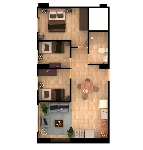 Planta apartamento tipo C